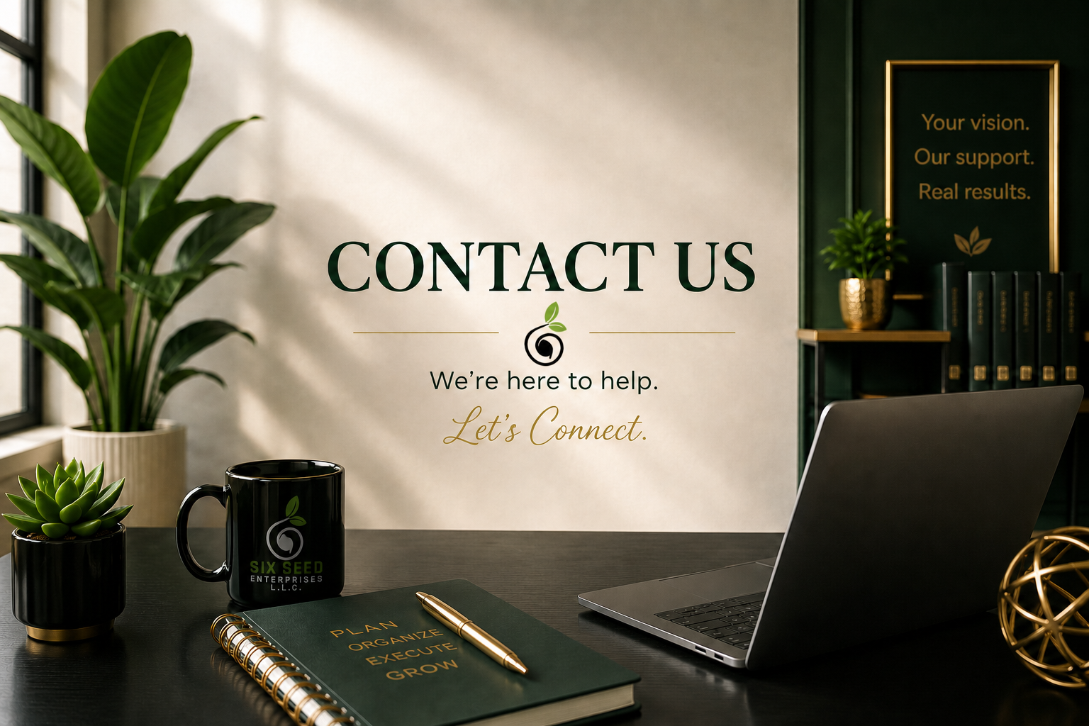 Professional Six Seed contact page office banner
